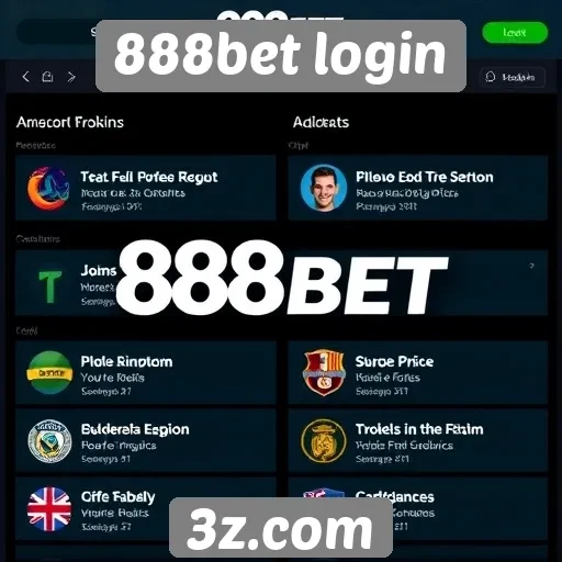 Principais recursos disponíveis no 888bet login